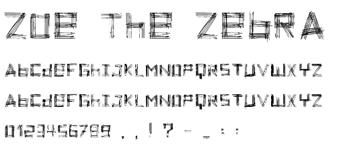 zoë the zebra font